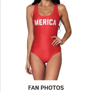 Patriotic one piece swimsuit